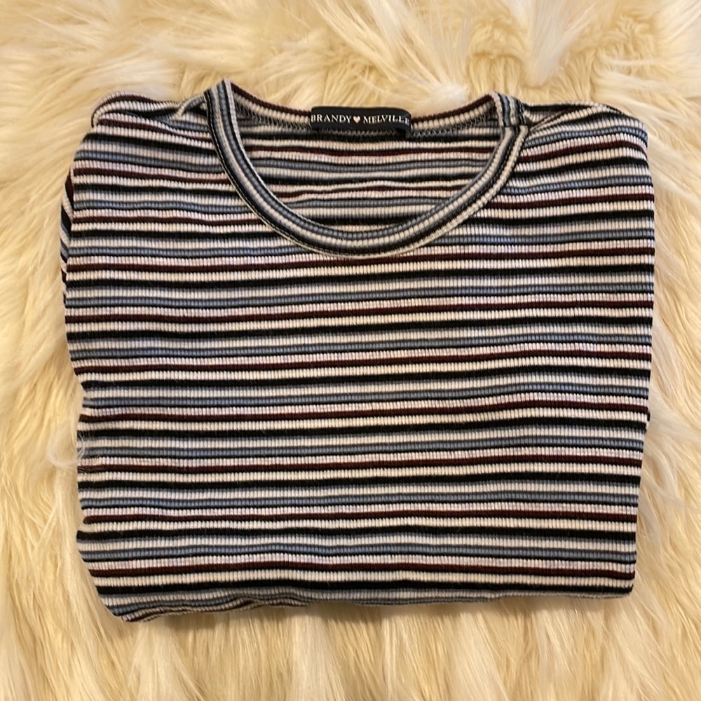 brandy melville - colorful striped tee
